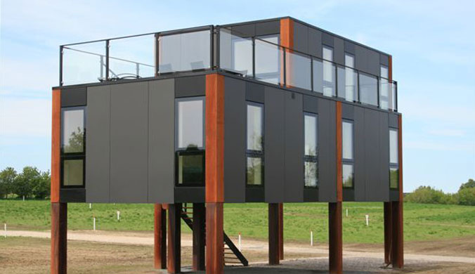 Haustür aus Aluminium in modernem Design